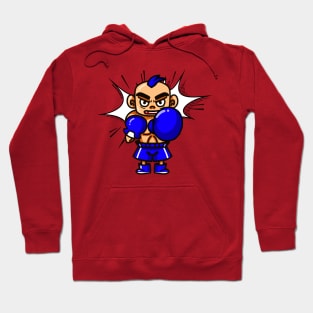 Infinite punch Blue Boxer by Patoli Studio Hoodie